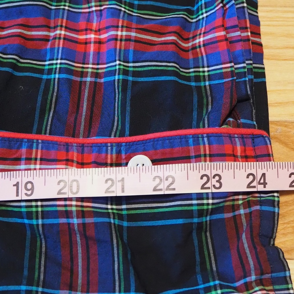 J Crew Long Sleeve Cotton Poplin Pajamas Women's S Black Stewart Tartan‎ Plaid - Picture 6 of 15